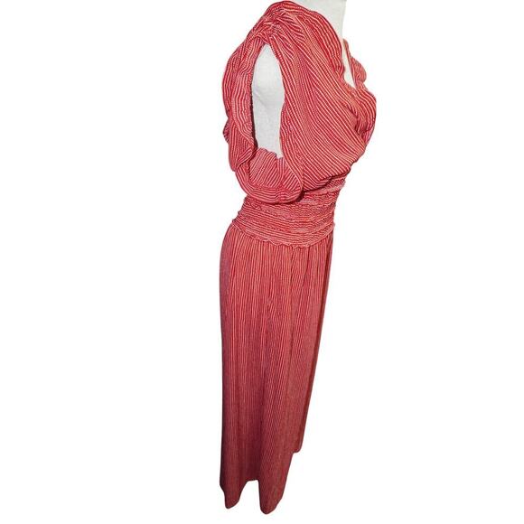 Max Studio Red Stripe Smocked Waist Jumpsuit – Size XL (EUC) - Picture 7 of 10